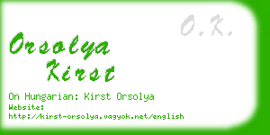 orsolya kirst business card